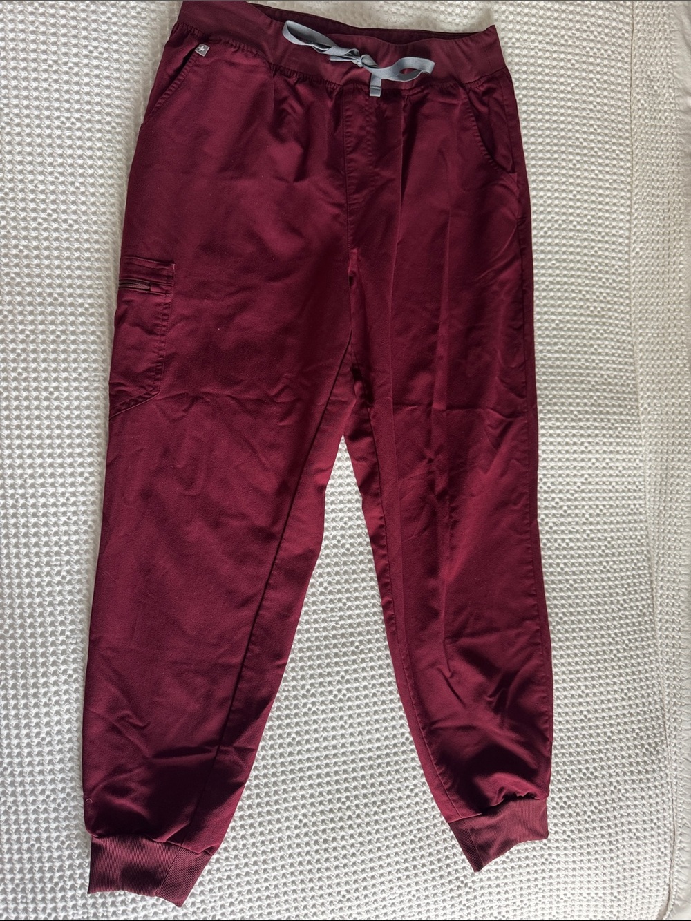 Maroon Jogger Pants - Drawstring Waist
